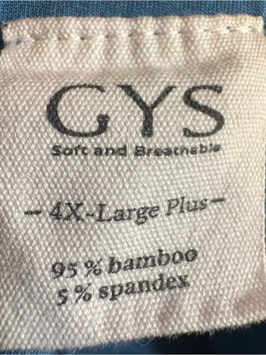 Women’s Blue Long-Sleeve Pajama Set with Cream Trim - Picture 4 of 5